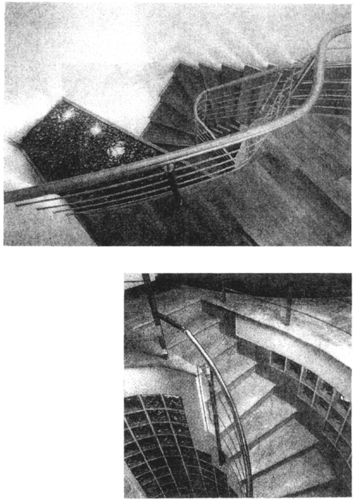 Рис. 45. Внутриквартирные лестницы с забежными ступенями