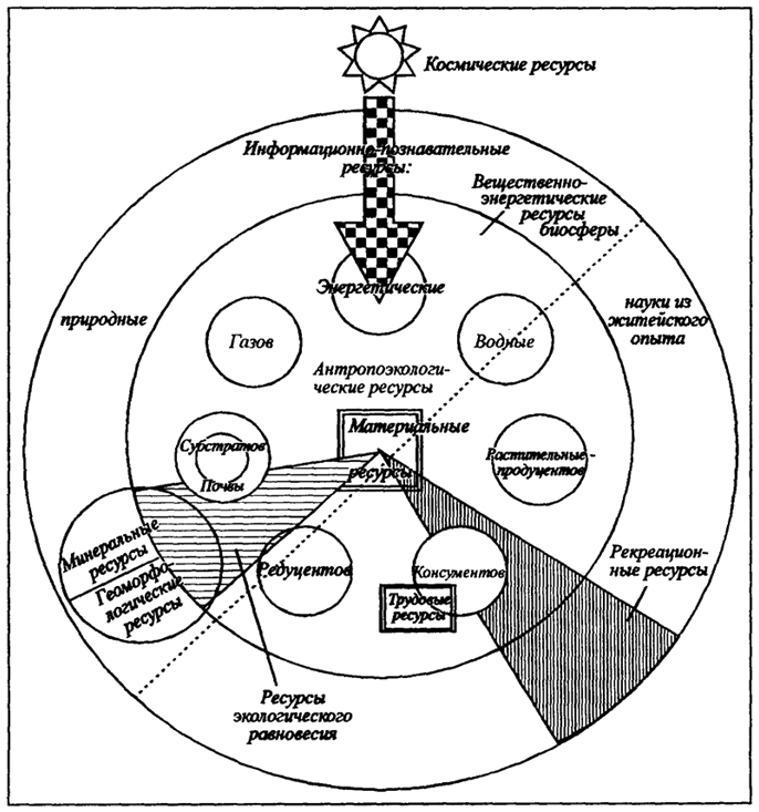 Рис. 20.2. Схема интегрального ресурса (по Н.Ф. Реймерсу, 1994)
